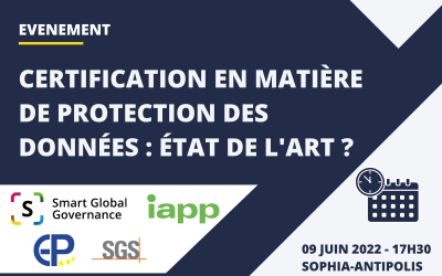 Certification en Matière de Protection des Données : État de l’art ? 9/06/2022
