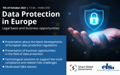 Data protection in Europe : legal basis and business opportunities 07/10/2021